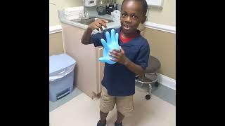 Playing around with a blow up gloves  #kjmaster #kids #viralvideo #funny