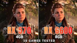 AMD RX 570 vs RX 6600 10 Games Test  Worth Upgrading?