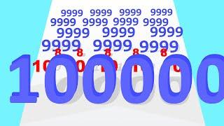 NUMBER MASTER — BIG NUMBERS 100000+ Gameplay Run and Merge 9999 10000 x777 Reach
