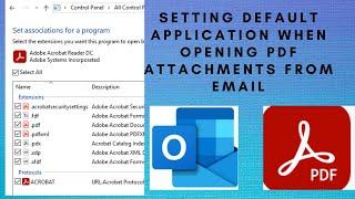 Setting default application when opening pdf attachments from email  4 easy ways