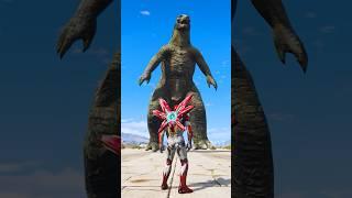 GTA V  GODZILLA CHALLENGE WHICH SUPERHERO IS STRONGEST  #shorts #gta5