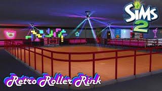  Retro Roller Rink Community Lot   Sims 2 Speed Build  Decorate With Me