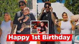 Liangelo Ball And Nikki Mudarris Celebrate Son Levelos 1st Birthday