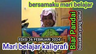 shafa belajar kaligrafi#indonesia jaya