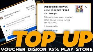 CARA MENGGUNAKANTOP UP VOUCHER DISKON 95% DARI GOOGLE PLAY STORE UNTUK SEMUA GAME