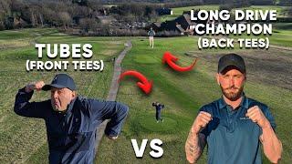 Can Tubes Beat A LONG DRIVE CHAMPION Playing Off The Front tees???  Tubes v Bry Roberts 