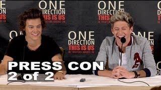 One Direction This is Us Harry Styles & Niall Horan Press Conference 2 of 2  ScreenSlam