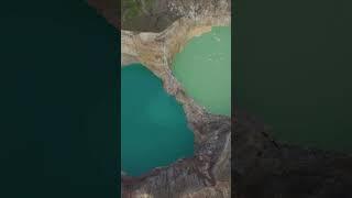 Kelimutu crater lakes 3 lakes 3 different colors  Fascinating travel spots #craterlakes #travel