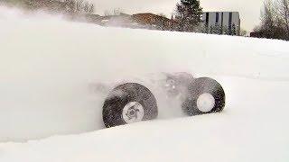 Traxxas E-Revo Brushless in the winter.RС CAR. Pro-Line Masher 3.8