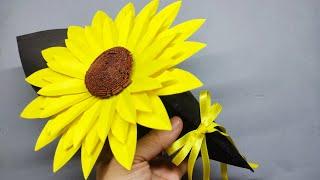 VALENTINES GIFT FOR HER  PAPER SUNFLOWER BOUQUET  PAPER FLOWER MAKING