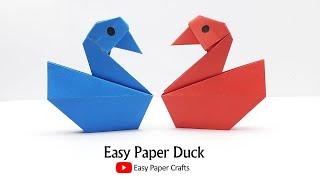 How to Make an Origami Duck Step by Step  Origami Duck Easy  Easy Paper Crafts Without Glue