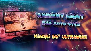 Ambient Light RGB Gaming  Movie  Test Xiaomi 34 Ultrawide Ambient Light #short