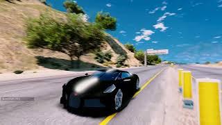 Bugatti La Voiture Noire GTA V car crash  speed test  presentation 4K _REVIEW