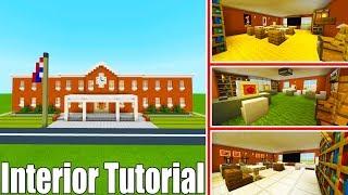 Minecraft Tutorial How To Make A School Part 2 Interior 2019 City Tutorial