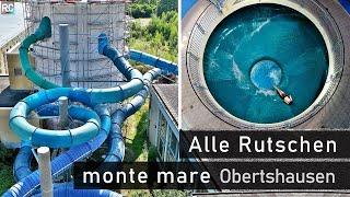 Alle Rutschen im monte mare Obertshausen b. Frankfurt  All Water Slides 4K 2022