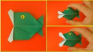 Оригами рыбка Как сделать рыбку из бумаги Origami fish