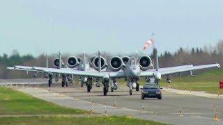 USAF A-10 Thunderbolts Landing in Estonia