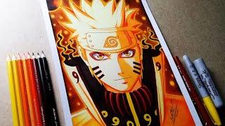 Drawing Naruto Sennin Bijuu Mode  Naruto Shippuden  Desenhando Naruto