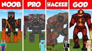 Minecraft TNT GOLEM HOUSE BUILD CHALLENGE - NOOB vs PRO vs HACKER vs GOD  Animation