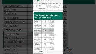 Excel Shortcut to Insert a New Row between every record