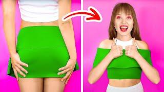 AWESOME CLOTHES HACKS FOR GIRLS Clothes Hacks & Easy Fashion Tricks By 123GO GOLD
