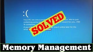 SOLVED Memory Management Error Problem Issue 100% Working