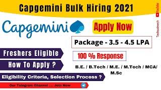 Capgemini Recruitment 2021  Capgemini hiring freshers And Experienced   With Requisition ID