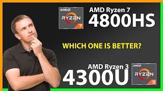 AMD Ryzen 7 4800HS vs AMD Ryzen 3 4300U Technical Comparison