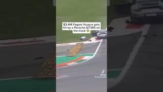 3.4 million dollar race car gets hit by a Porsche 