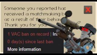 TF2 Reports Actually Works Got 7 Bots VAC Banned