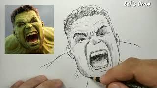 ASMR drawing  sketching HULK . so satisfying  how to draw hulk avengers