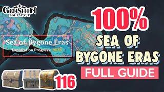 How to Sea of Bygone Eras 100% FULL Exploration ⭐ Fontaine ALL CHESTS【 Genshin Impact 】