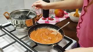 Итальянская паста с креветками в томатном соусе