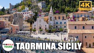 Taormina Sicily Walking Tour 4K60fps