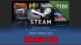 Valve Steam Wallet Card SCAM