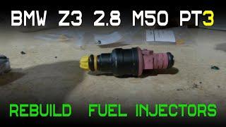BMW Z3 2.8L M50 Manifold Upgrade Part 3 - Rebuild and Install fuel Injectors.