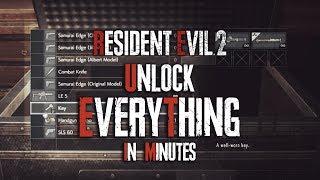 Resident Evil 2 Remake - Easy Unlock Unlimited Minigun & Rocket Launcher Unlock Everything In Game