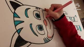 Come colorare gattoboy pjmask pigiamini disegno