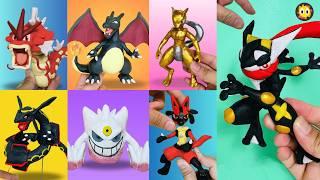 Shiny Pokemon Figures Making - Charizard Lucario  Greninja Rayquaza Mewtwo Gengar Gyarados