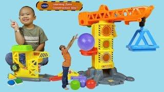 LEARNING ZONE CONSTRUCTION SITE by VTech DETAILED Toy REVIEW and PLAYTIME with Enje and Enbe CC