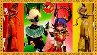 Miraculous Ladybug Egyptian transformations - Anubis  Bastet  Ra  Khepri