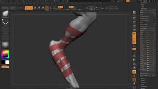 Zbrush. Создание повязки с помощью маски.