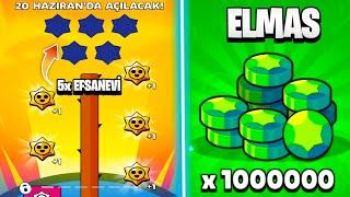 HERKESE ÜCRETSİZ 5 EFSANEVİ STARR HEDİYESİ  1 MİLYON ELMAS ŞANSI  5 YENİ HİPERŞARJ - Brawl Stars