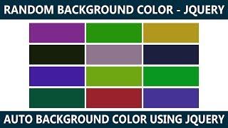 Random Background Color of Multi Div Using jQuery - Javascript