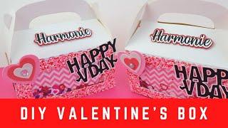 DIY Valentines Box   Personalized Valentines Gift Box  Cricut Valentines Day