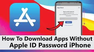 How to Install Apps Without Apple ID Password  Download App from App Store Without Password iOS 17