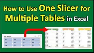 Master Excel Efficiency How to Use One Slicer for Multiple Tables 2024 Tutorial