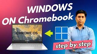 How To Install Windows On ChromeBook 2024  Run Windows 10  11 Install On Chromebook  HP Pro C640