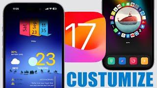 iOS 17 - CUSTOMIZE The New Lock Screen & Home Screen 