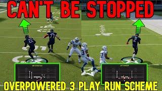 AVERAGE 15+ A CARRY Most Unstoppable 3 Play Run Scheme in Madden NFL 22 Offense Tips & Tricks